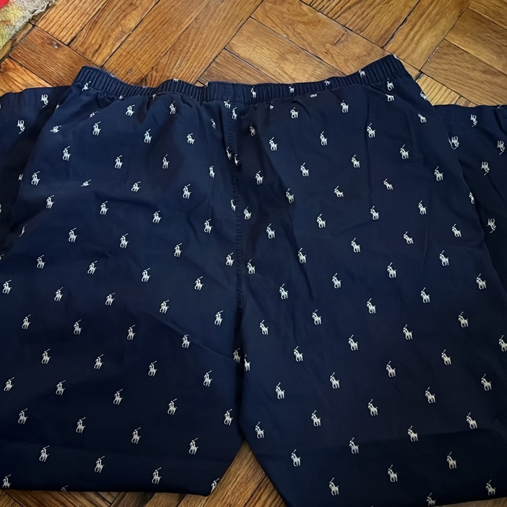 polo ralph lauren navy sleep pants size: M but its stretched real fit: XL - Picture 6 of 6